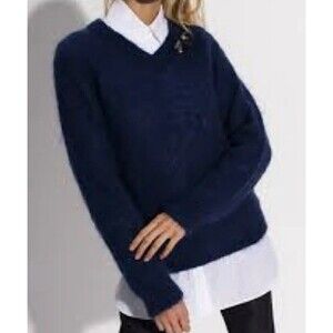 Central Park West Fuzzy Sweater in Navy blue- Size: XS NWT